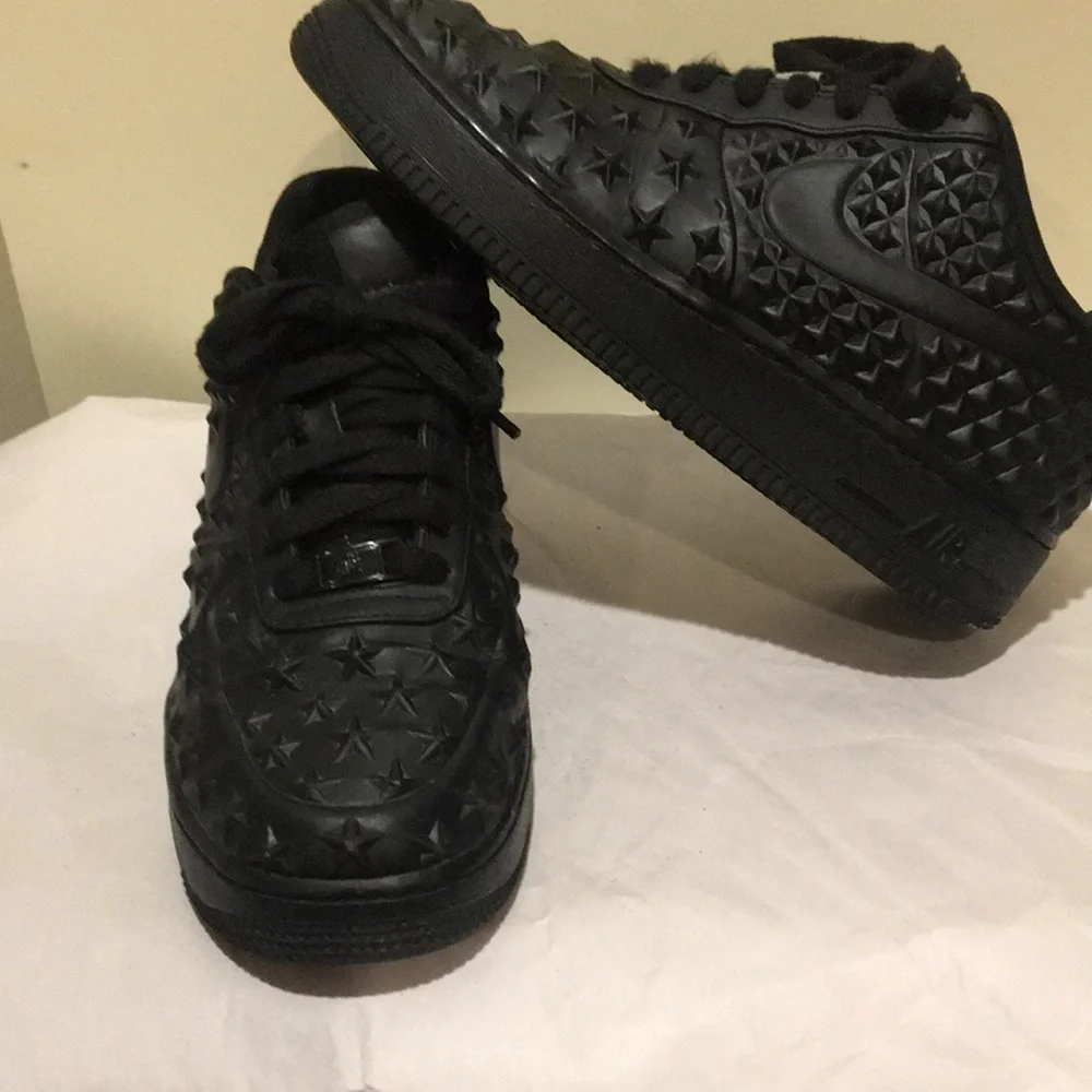 Rare! Nike Air Force 1 womens Low Independence Day Black 789204-101 size 6
